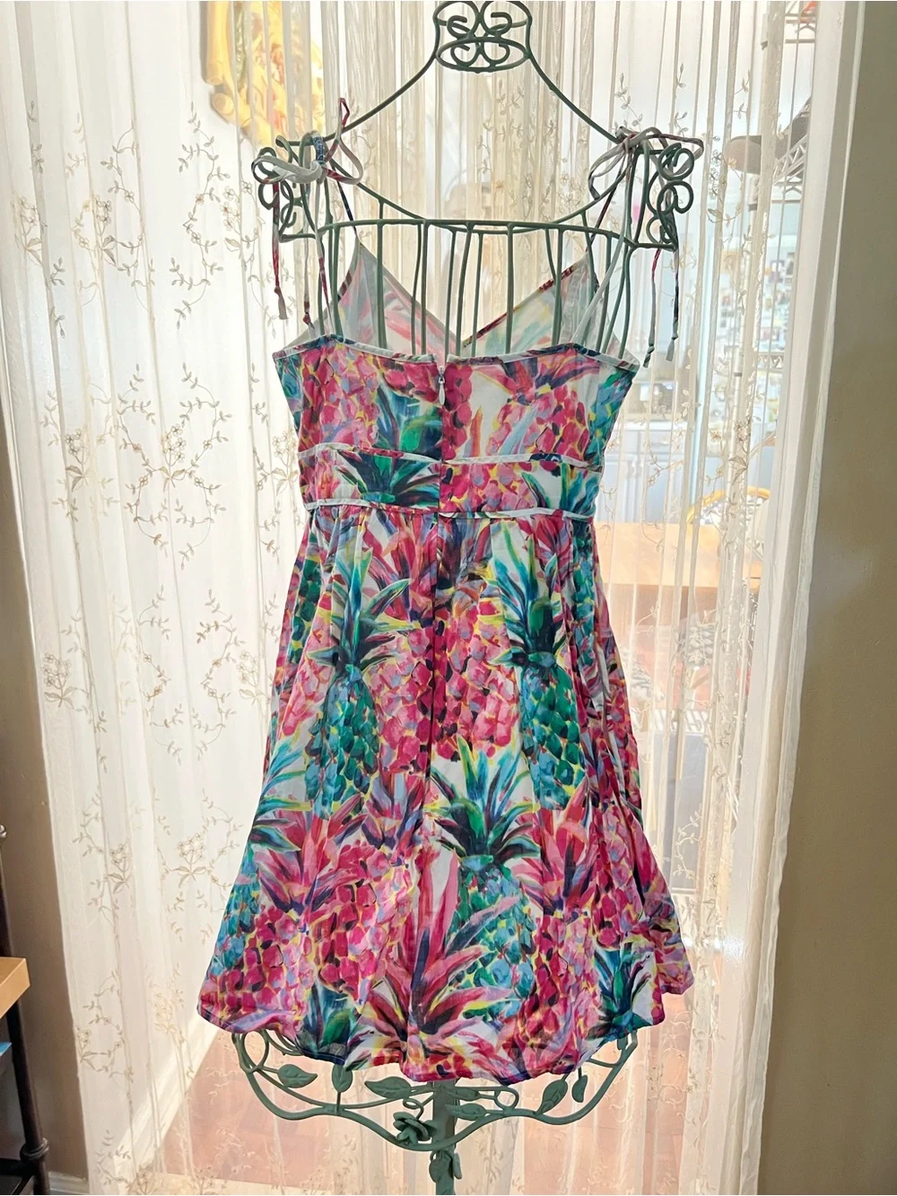 J. Crew Pastel Watercolor Slip Dress in Pink, Green & Blue